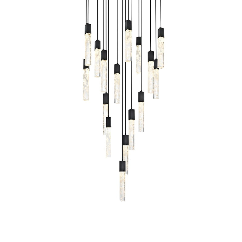 Elegant Lighting Aurora 36" Chandelier, Black