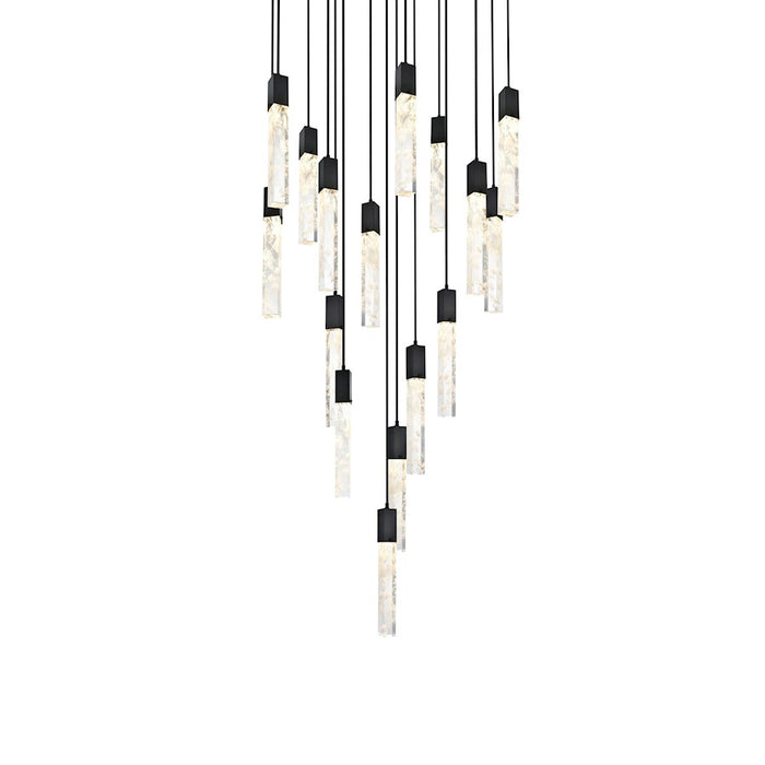 Elegant Lighting Aurora 36" Chandelier, Black