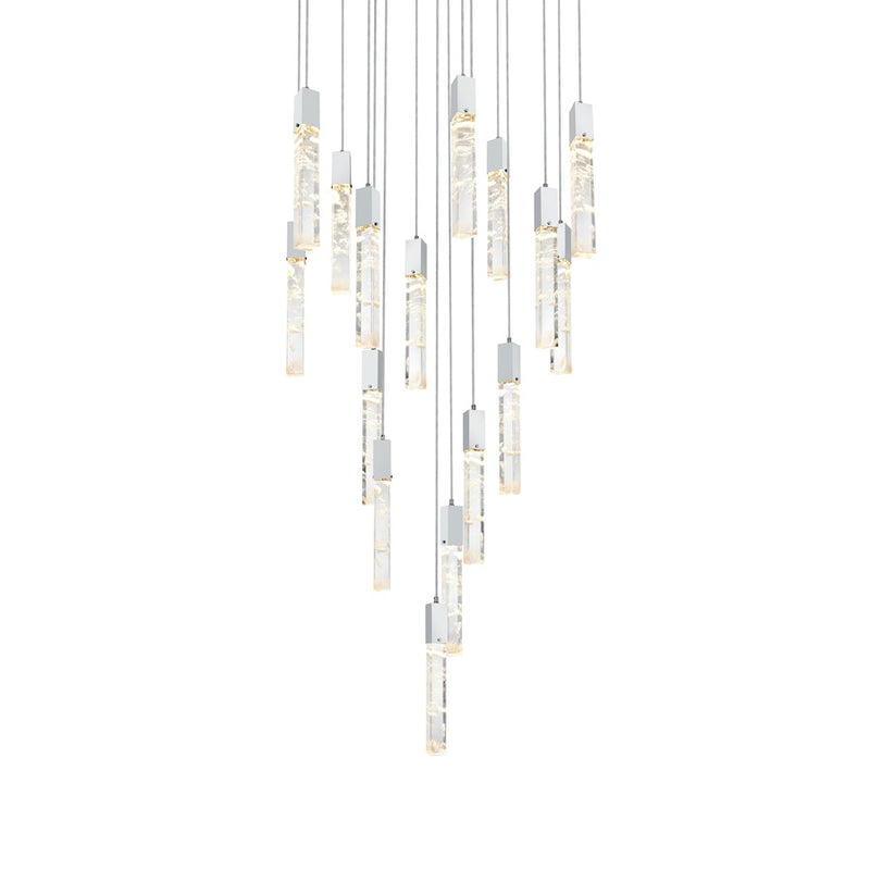 Elegant Lighting Aurora 36" Chandelier, Chrome