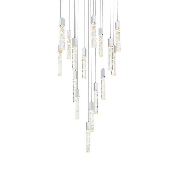Elegant Lighting Aurora 36" Chandelier, Chrome