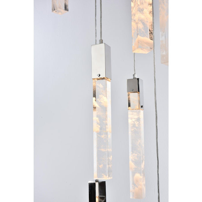 Elegant Lighting Aurora 36" Chandelier, Chrome