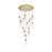 Elegant Lighting Aurora 36" Chandelier, Satin Gold