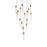 Elegant Lighting Aurora 36" Chandelier, Satin Gold