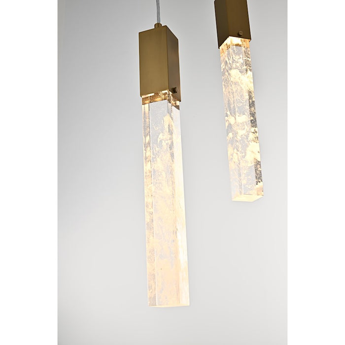 Elegant Lighting Aurora 36" Chandelier, Satin Gold