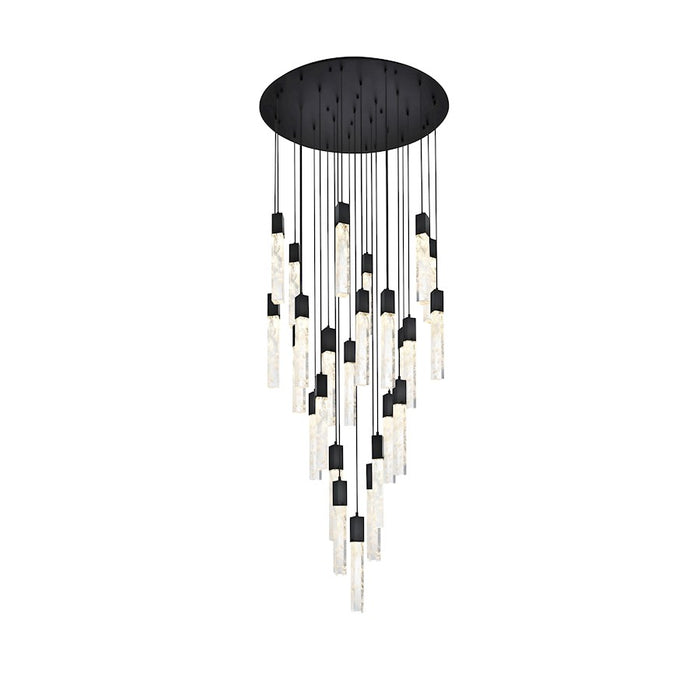 Elegant Lighting Aurora 42" Chandelier, Black