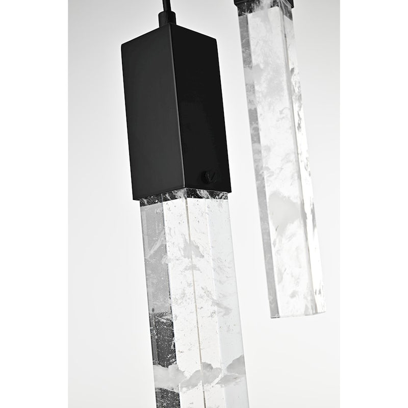 Elegant Lighting Aurora 42" Chandelier, Black