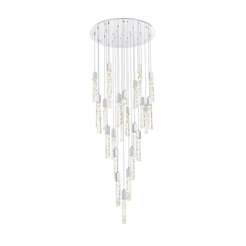 Elegant Lighting Aurora 42" Chandelier, Chrome