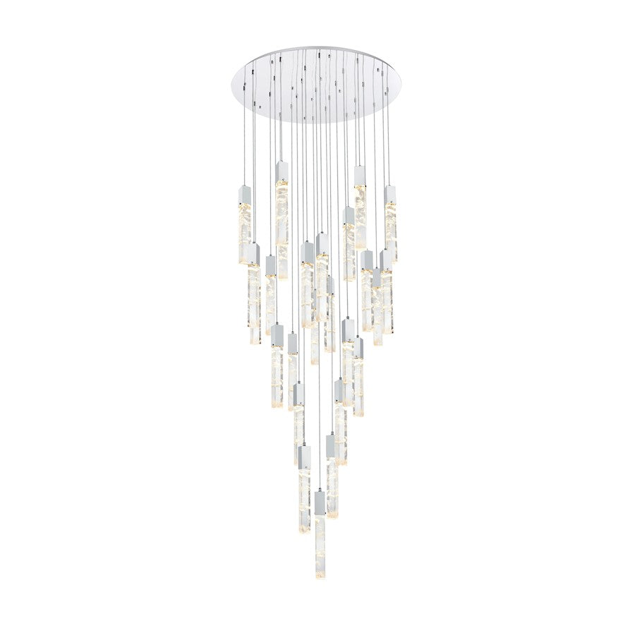 Elegant Lighting Aurora 42" Chandelier, Chrome