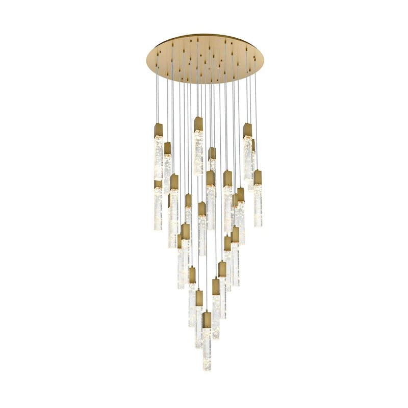 Elegant Lighting Aurora 42" Chandelier, Satin Gold