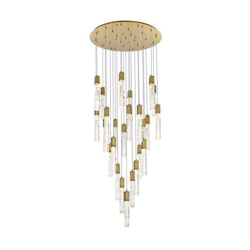 Elegant Lighting Aurora 42" Chandelier, Satin Gold