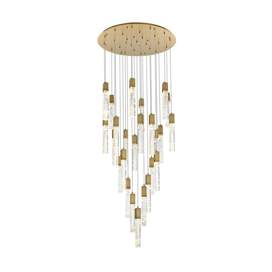 Elegant Lighting Aurora 42" Chandelier, Satin Gold