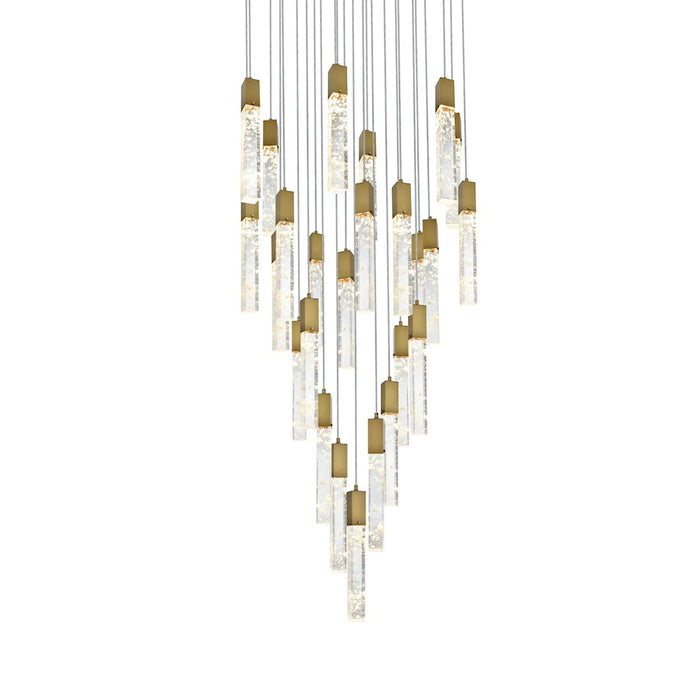 Elegant Lighting Aurora 42" Chandelier, Satin Gold