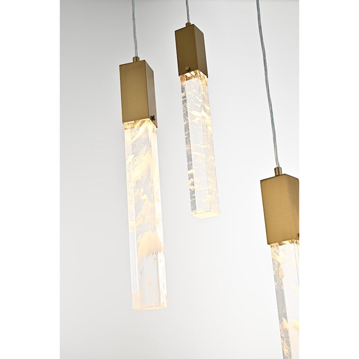 Elegant Lighting Aurora 42" Chandelier, Satin Gold