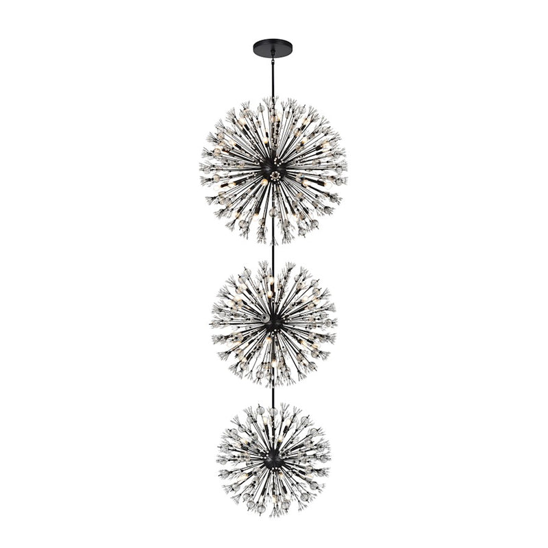 Elegant Lighting Vera 74 Light 44" Chandelier, Black