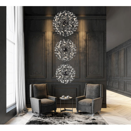 Elegant Lighting Vera 74 Light 44" Chandelier, Black