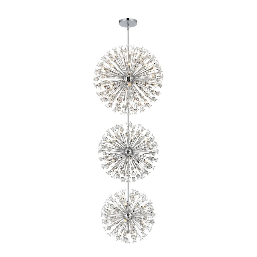 Elegant Lighting Vera 74 Light 44" Chandelier, Chrome