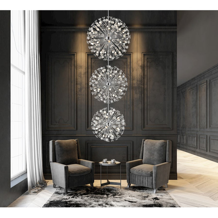 Elegant Lighting Vera 74 Light 44" Chandelier, Chrome