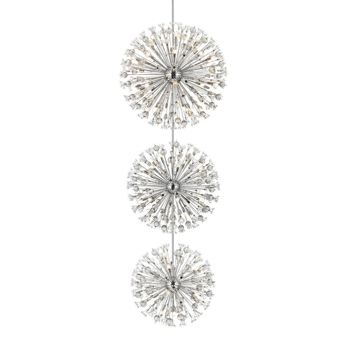 Elegant Lighting Vera 74 Light 44" Chandelier, Chrome