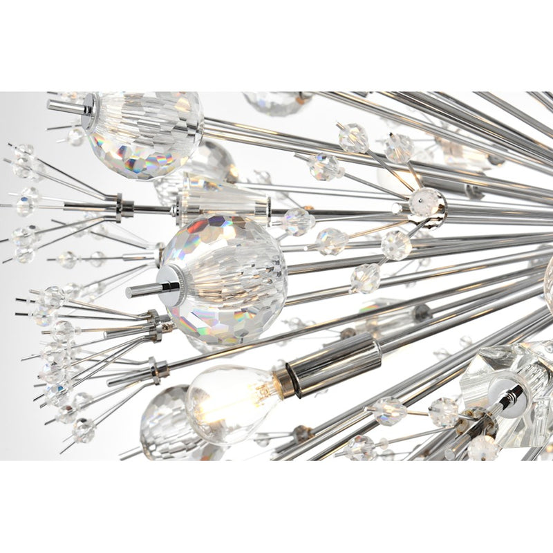Elegant Lighting Vera 74 Light 44" Chandelier, Chrome