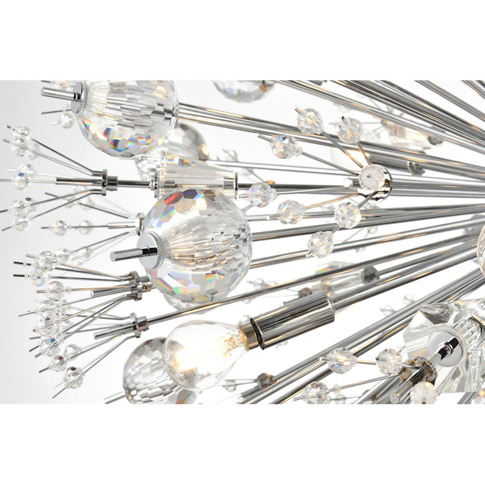 Elegant Lighting Vera 74 Light 44" Chandelier, Chrome