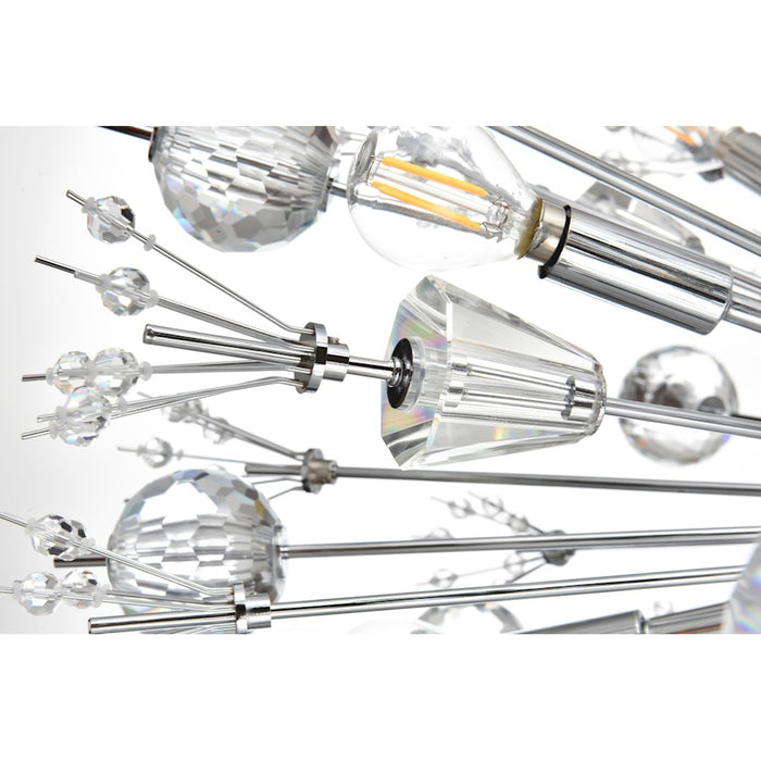 Elegant Lighting Vera 74 Light 44" Chandelier, Chrome