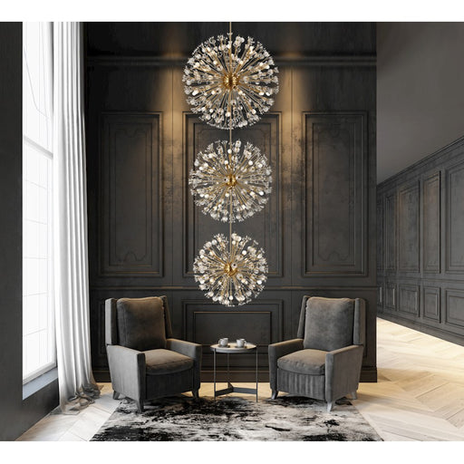 Elegant Lighting Vera 74 Light 44" Chandelier, Satin Gold
