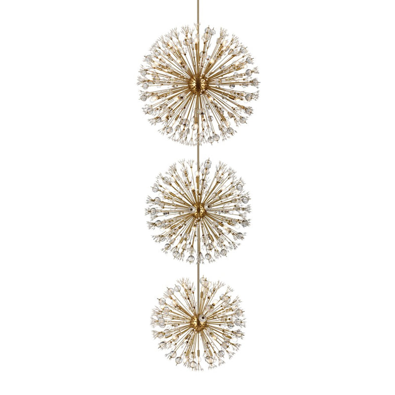 Elegant Lighting Vera 74 Light 44" Chandelier, Satin Gold
