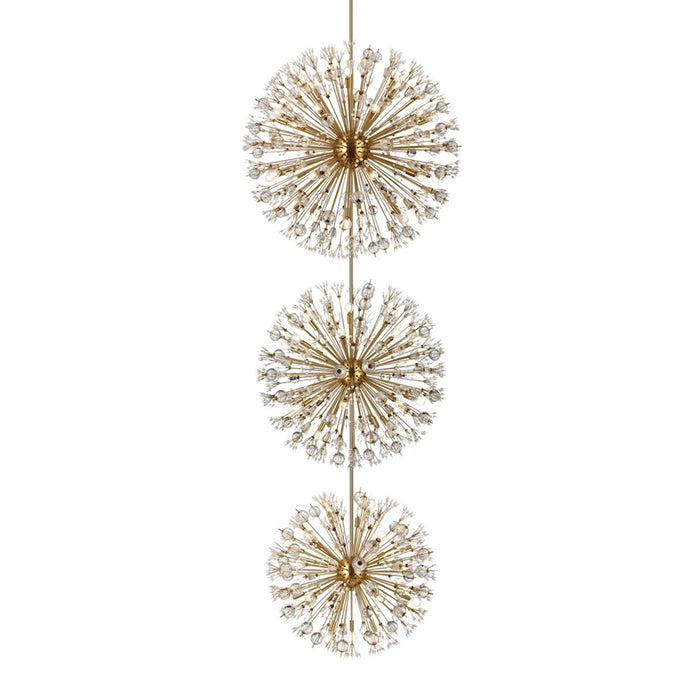 Elegant Lighting Vera 74 Light 44" Chandelier, Satin Gold