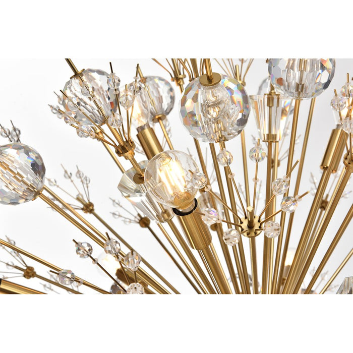 Elegant Lighting Vera 74 Light 44" Chandelier, Satin Gold
