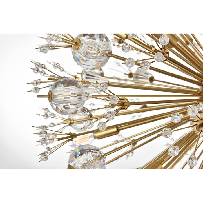 Elegant Lighting Vera 74 Light 44" Chandelier, Satin Gold