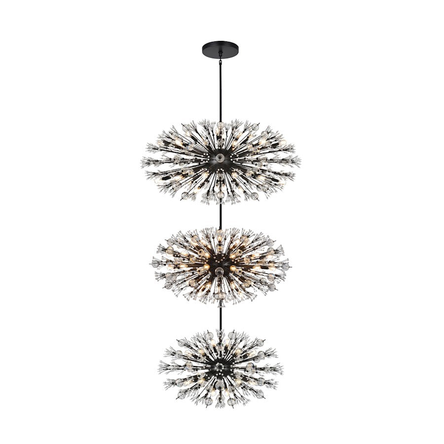 Elegant Lighting Vera 100 Light 25.5" Chandelier, Black