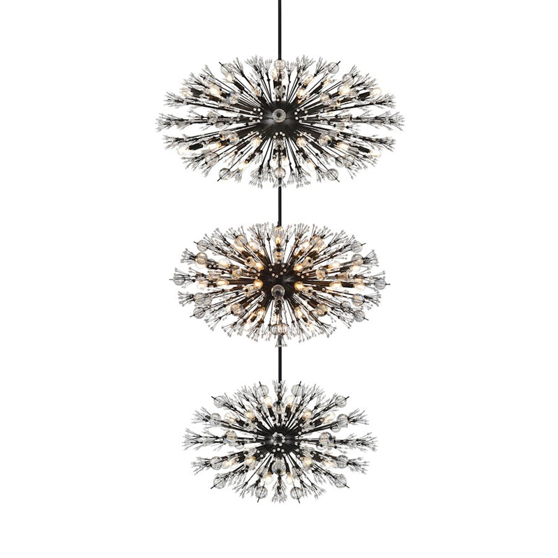 Elegant Lighting Vera 100 Light 25.5" Chandelier, Black