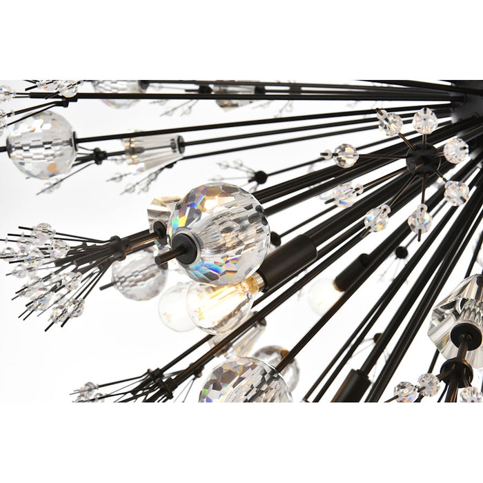 Elegant Lighting Vera 100 Light 25.5" Chandelier, Black