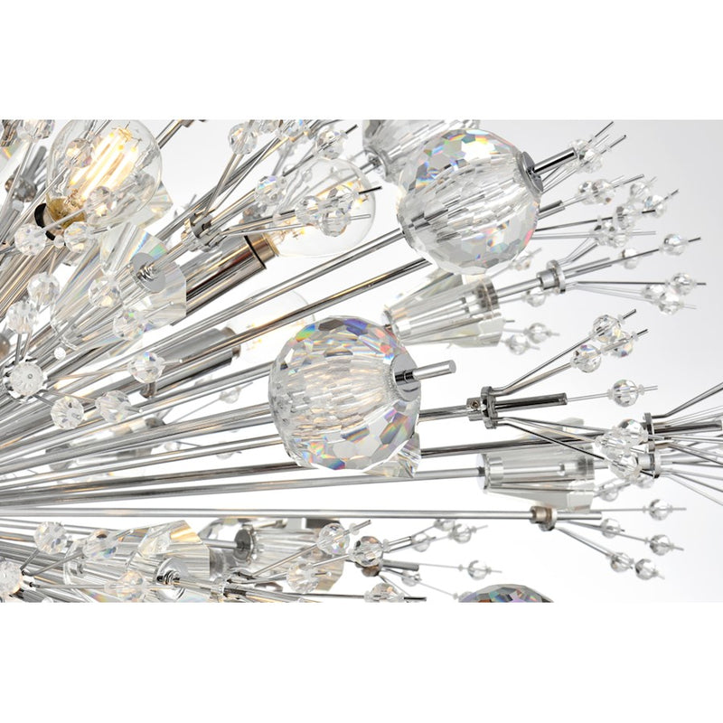 Elegant Lighting Vera 100 Light 25.5" Chandelier, Chrome
