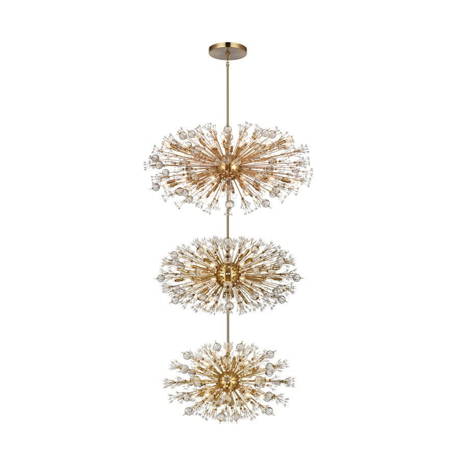 Elegant Lighting Vera 100 Light 25.5" Chandelier, Satin Gold