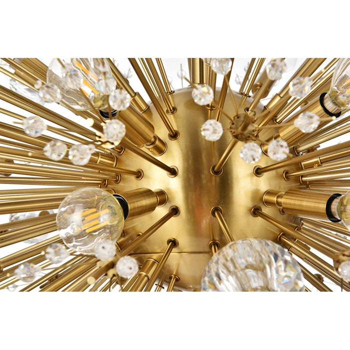 Elegant Lighting Vera 100 Light 25.5" Chandelier, Satin Gold
