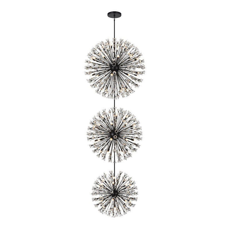 Elegant Lighting Vera 90 Light 50" Chandelier, Black