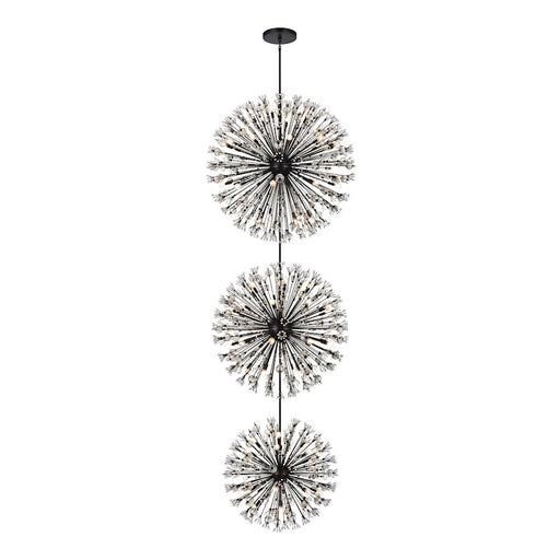 Elegant Lighting Vera 90 Light 50" Chandelier, Black