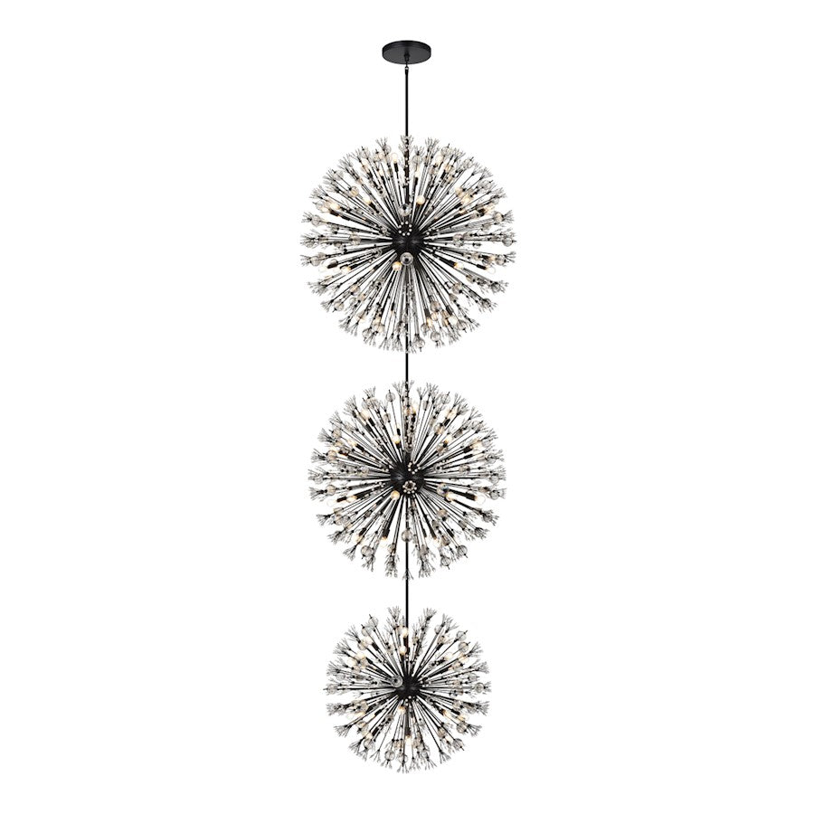 Elegant Lighting Vera 90 Light 50" Chandelier, Black