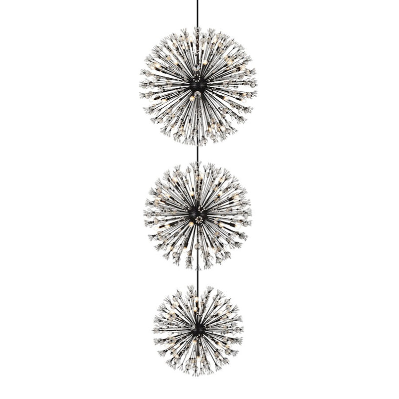 Elegant Lighting Vera 90 Light 50" Chandelier, Black