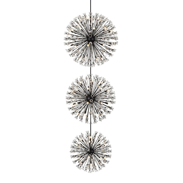 Elegant Lighting Vera 90 Light 50" Chandelier, Black
