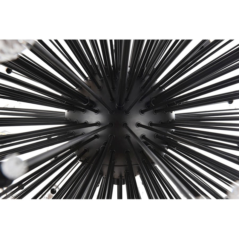 Elegant Lighting Vera 90 Light 50" Chandelier, Black