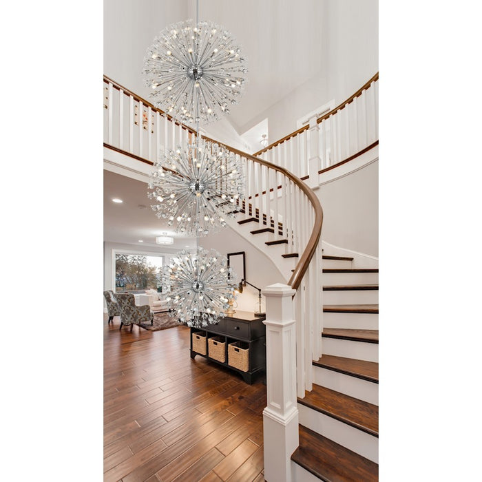 Elegant Lighting Vera 90 Light 50" Chandelier, Chrome