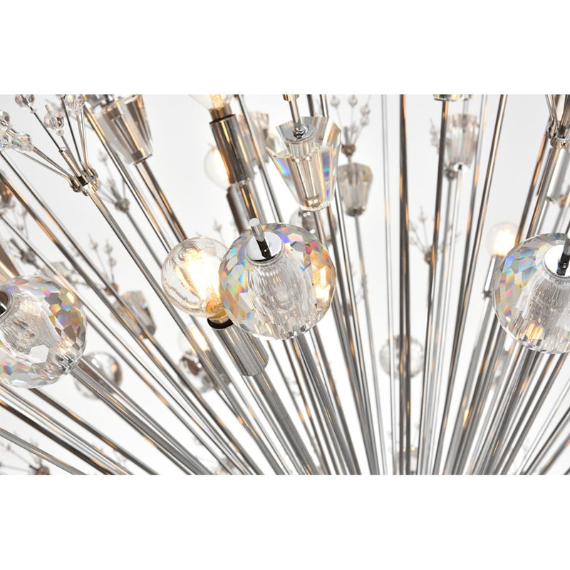 Elegant Lighting Vera 90 Light 50" Chandelier, Chrome