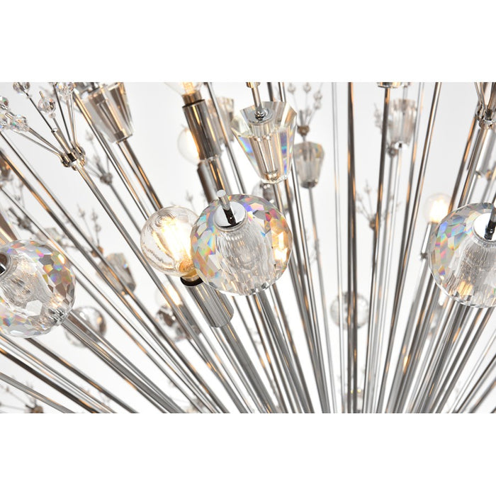 Elegant Lighting Vera 90 Light 50" Chandelier, Chrome