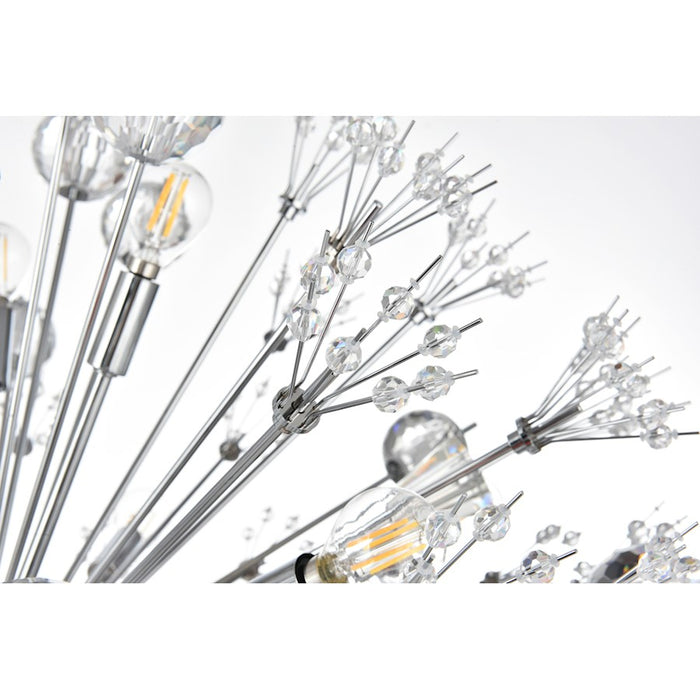 Elegant Lighting Vera 90 Light 50" Chandelier, Chrome