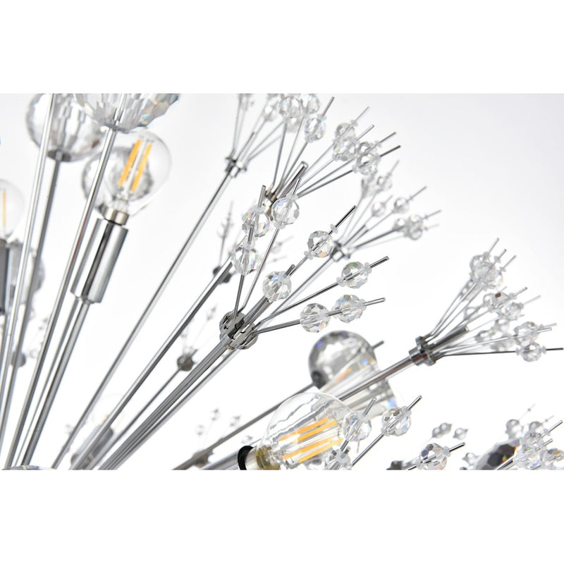 Elegant Lighting Vera 90 Light 50" Chandelier, Chrome