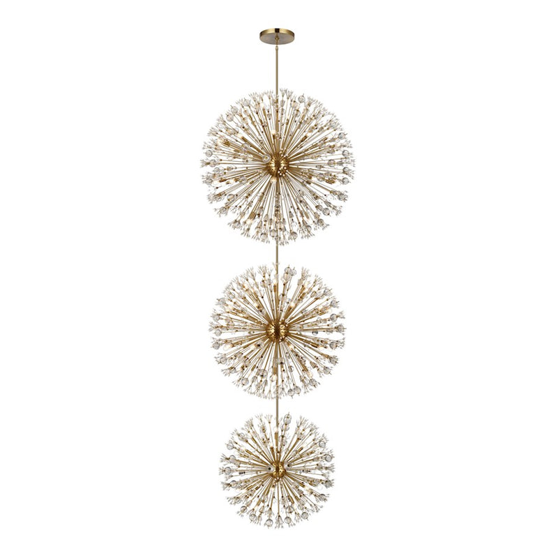 Elegant Lighting Vera 90 Light 50" Chandelier, Satin Gold