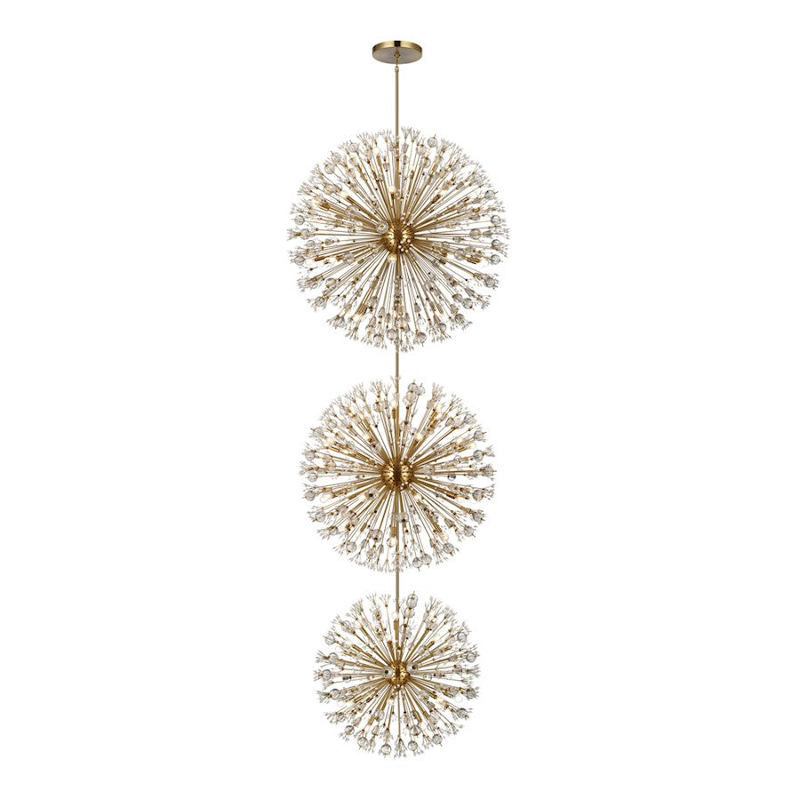 Elegant Lighting Vera 90 Light 50" Chandelier, Satin Gold
