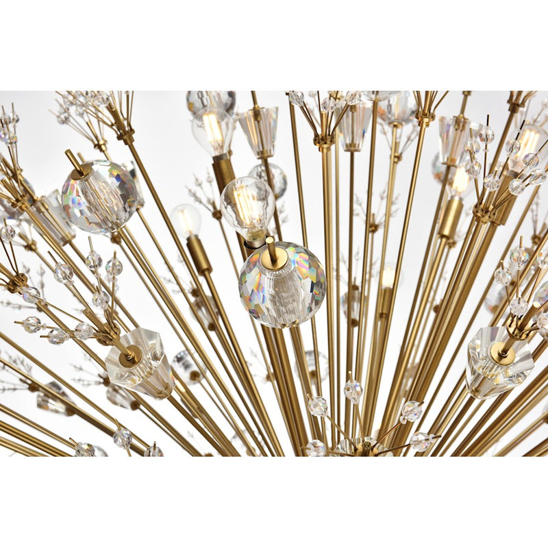 Elegant Lighting Vera 90 Light 50" Chandelier, Satin Gold